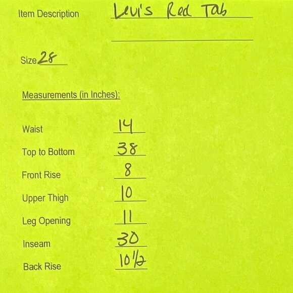 Levi's Red Tab 509 Light Wash Low Rise Flare Leg Jeans, Size: 28 - Picture 8 of 8